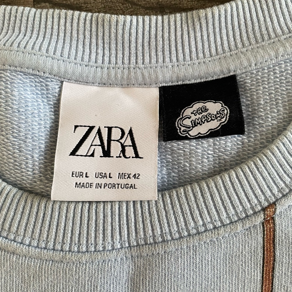 Zara The Simpsons Light Blue Sweatshirt 🎏 - Picture 9 of 9